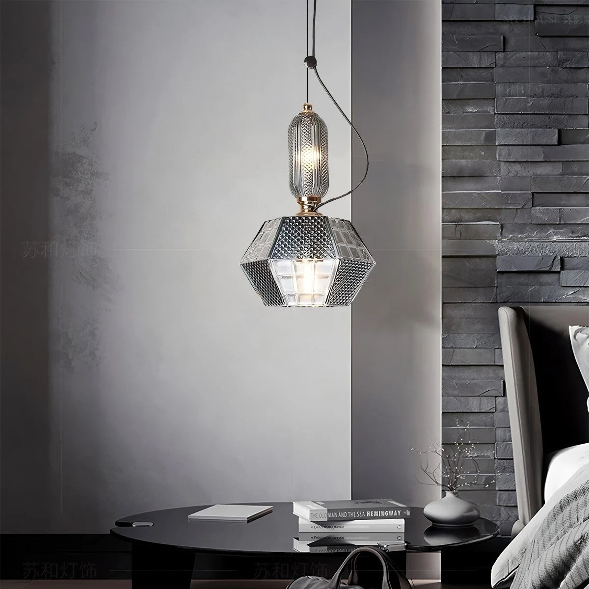 Antizer Nordic Retro Glass Pendant Light for Dining Room
