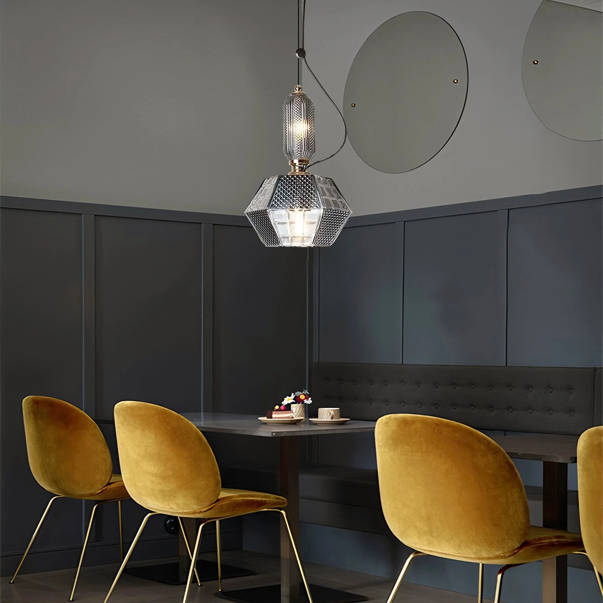 Antizer Nordic Retro Glass Pendant Light for Dining Room