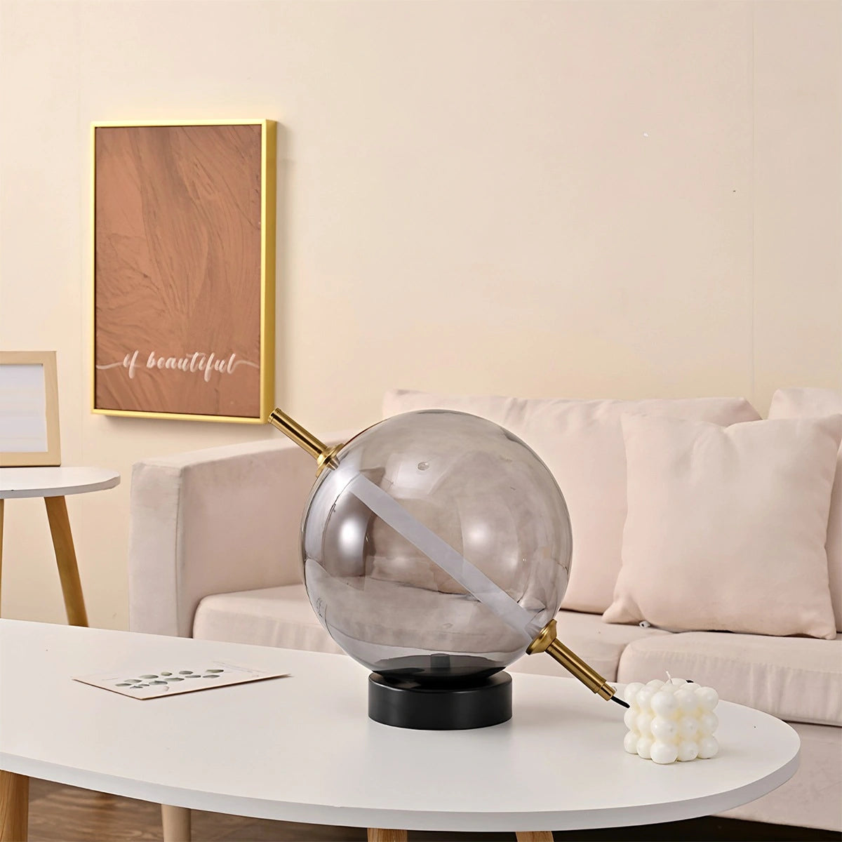 Antizer Nordic Round Glass Pendant & Table Light