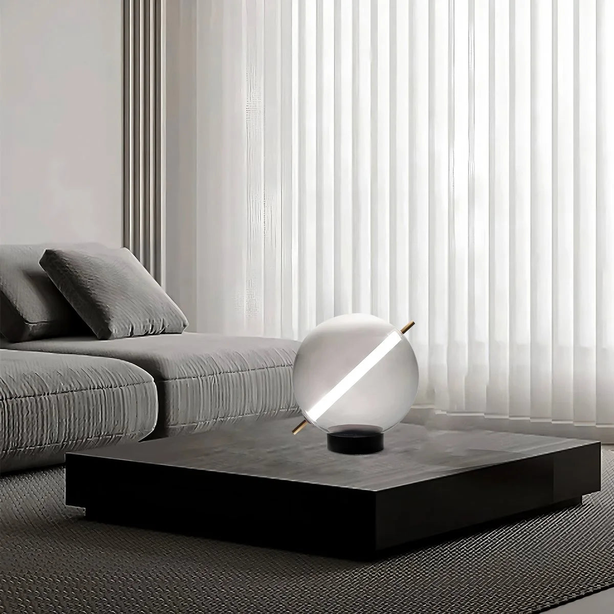 Antizer Nordic Round Glass Pendant & Table Light