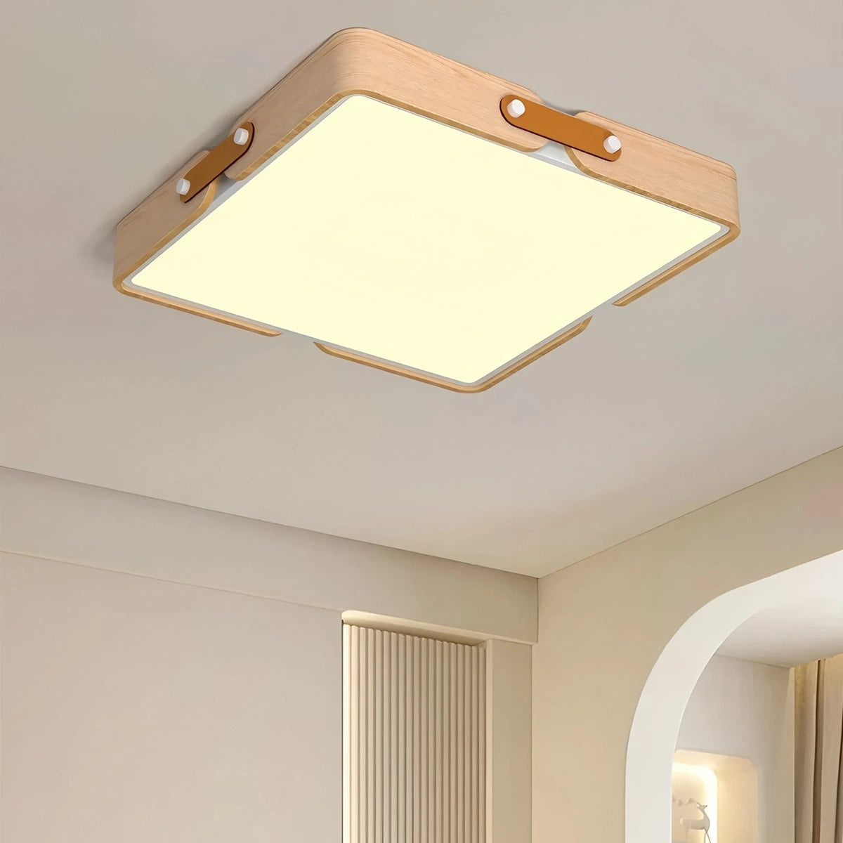 Antizer Nordic Wood Ceiling Light for Bedroom