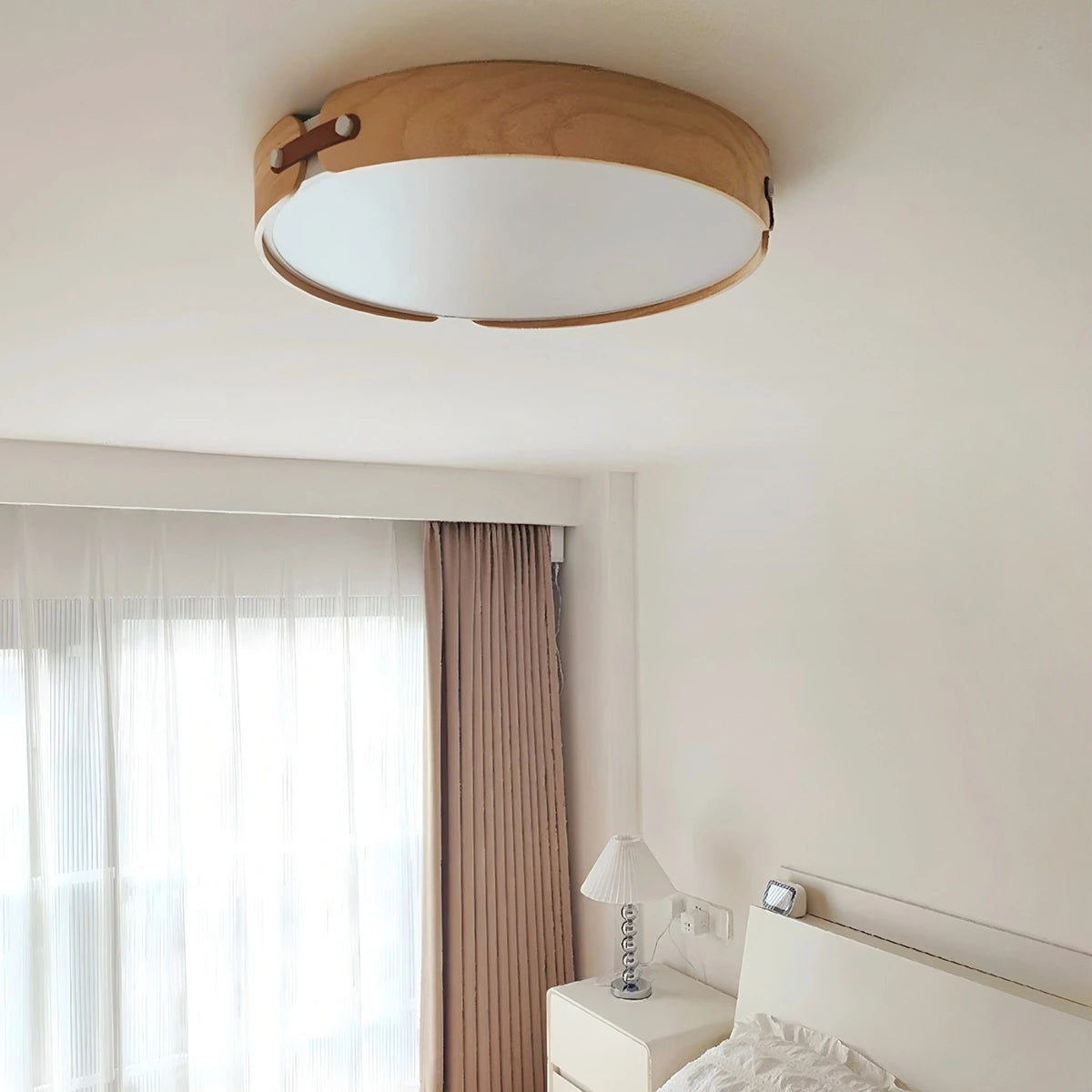 Antizer Nordic Wood Ceiling Light for Bedroom