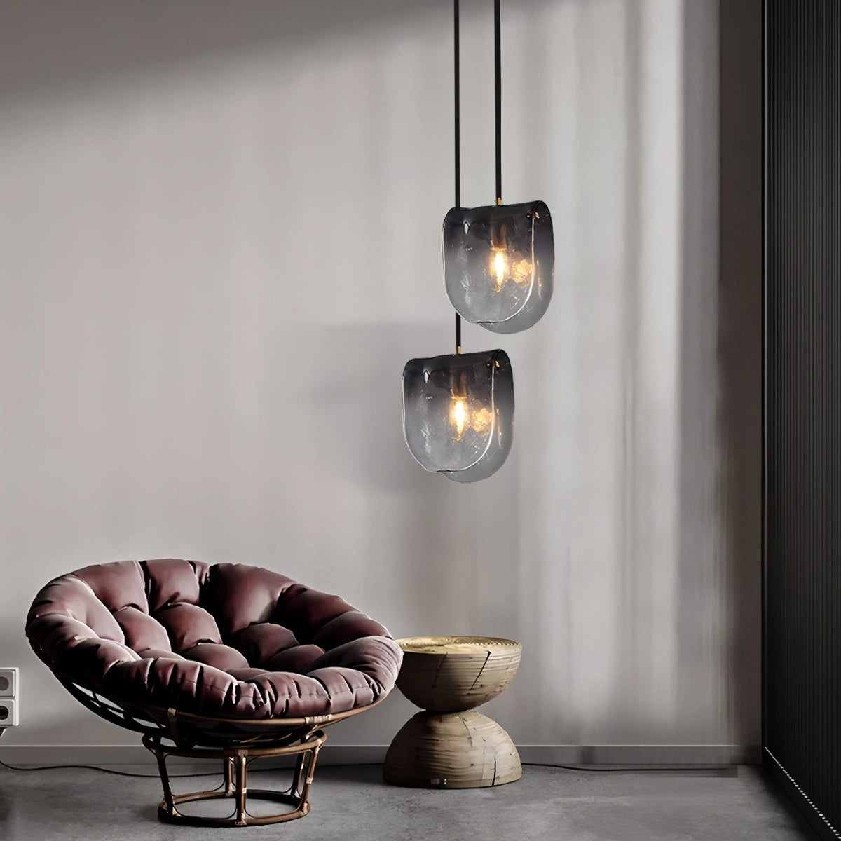 Antizer Modern Gradient Glass Pendant Light for Bedside