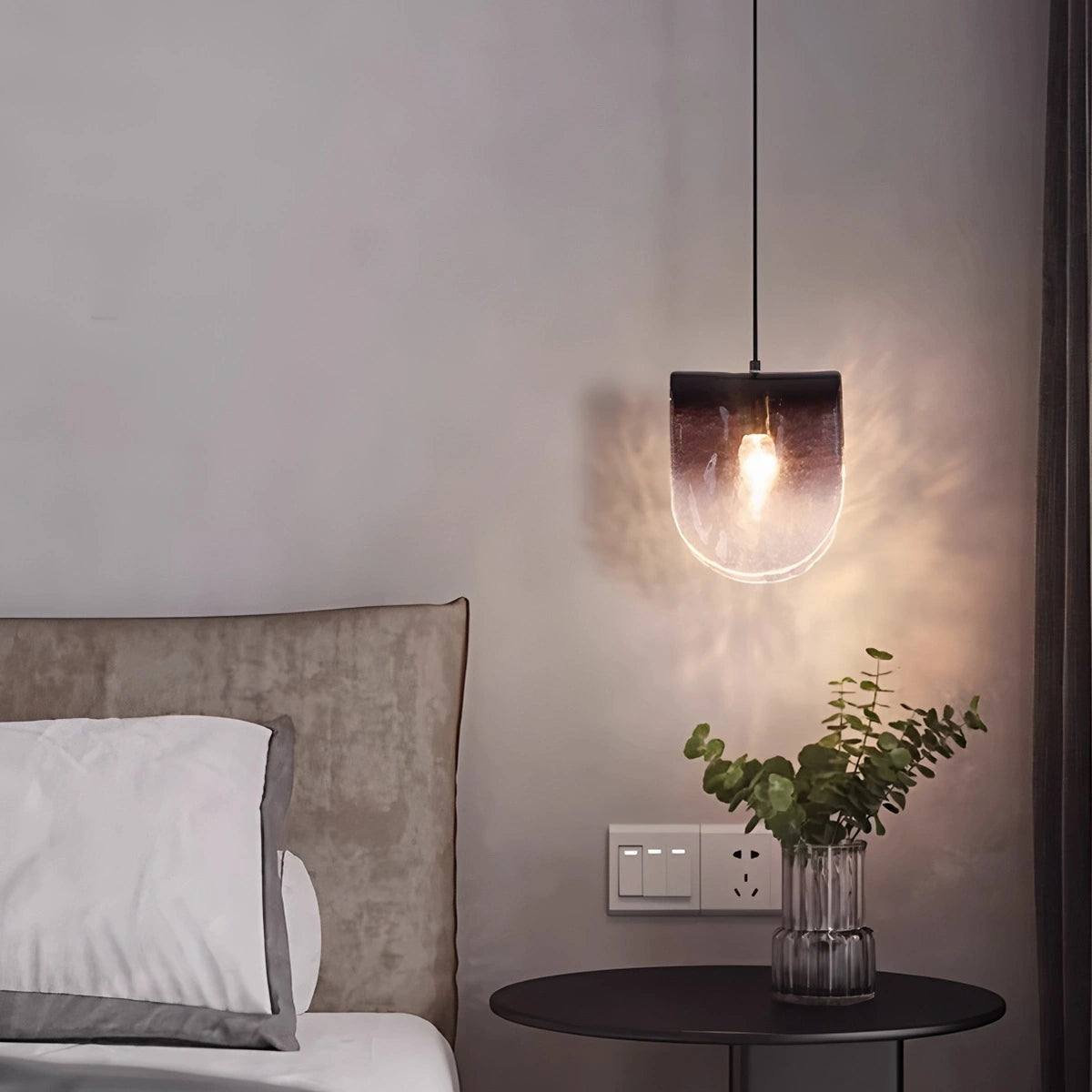 Antizer Modern Gradient Glass Pendant Light for Bedside