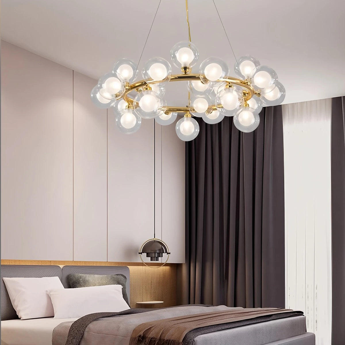 Antizer Nur Bubble Glass Chandelier for Living Room