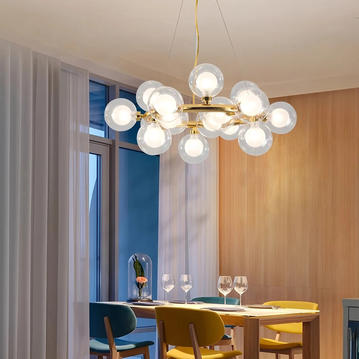 Antizer Nur Bubble Glass Chandelier for Living Room