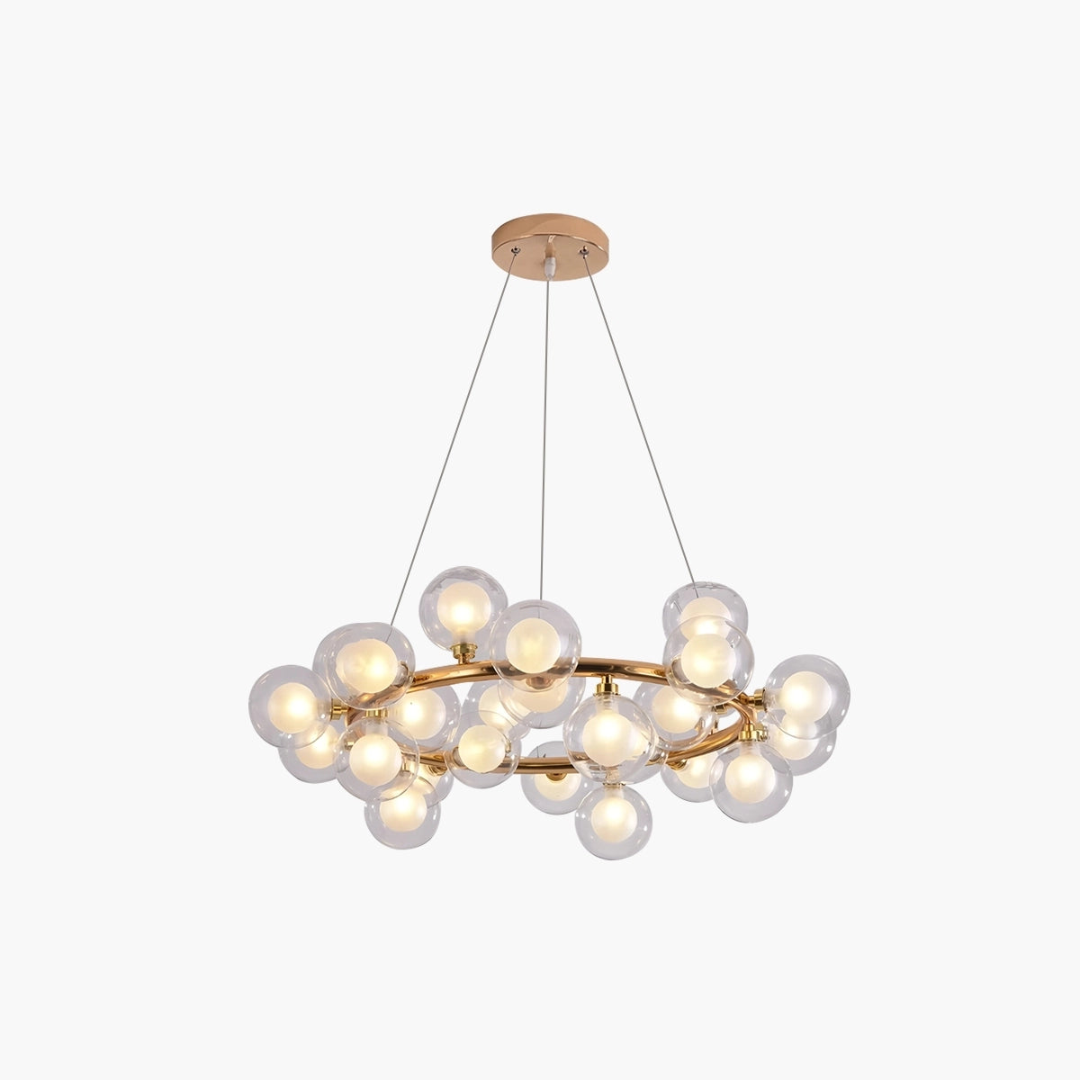Antizer Nur Bubble Glass Chandelier for Living Room
