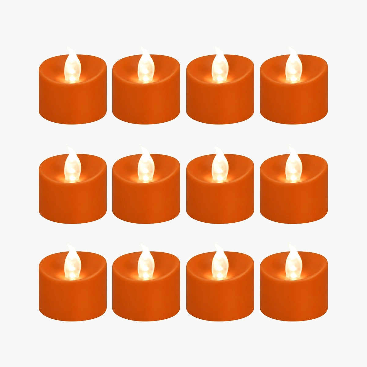 Antizer Orange LED Flameless Candle Tealights 100 Pack × 18