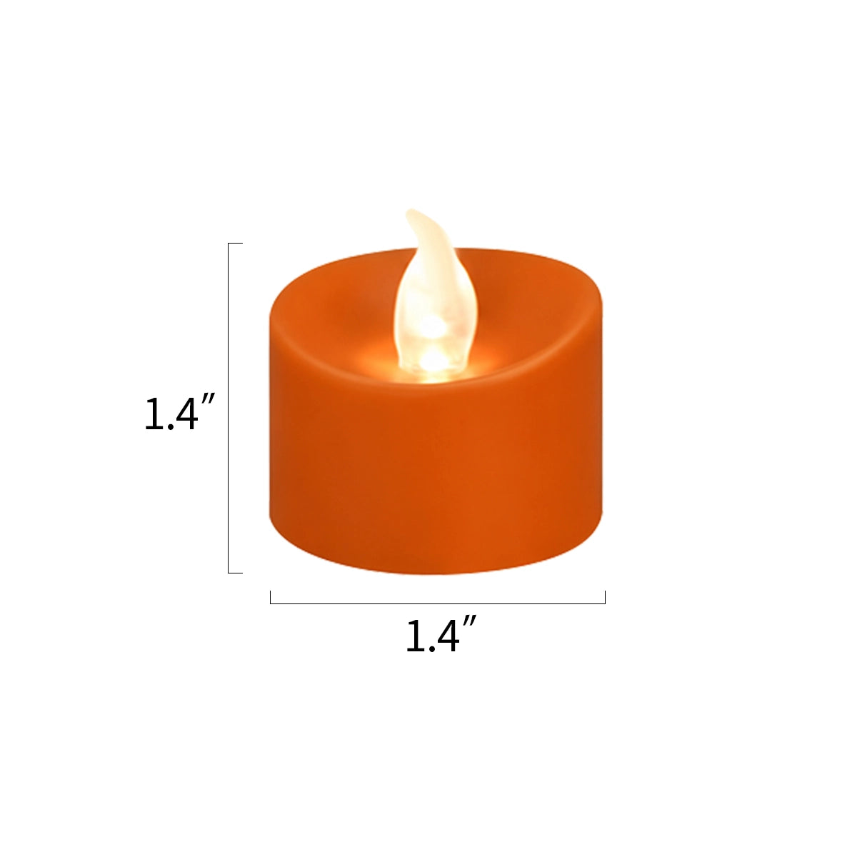 Antizer Orange LED Flameless Candle Tealights 100 Pack × 18