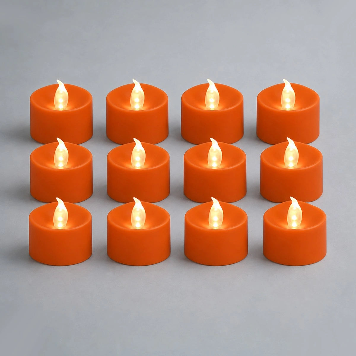 Antizer Orange LED Flameless Candle Tealights 100 Pack × 18
