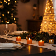 Antizer Orange LED Flameless Candle Tealights 100 Pack × 18