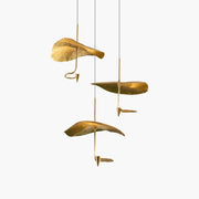 Antizer Orlia Brass Lotus Leaf Chandelier