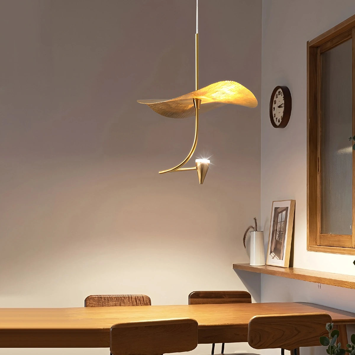 Antizer Orlia Brass Lotus Leaf Chandelier