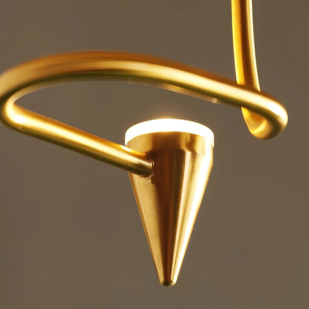 Antizer Orlia Brass Lotus Leaf Chandelier