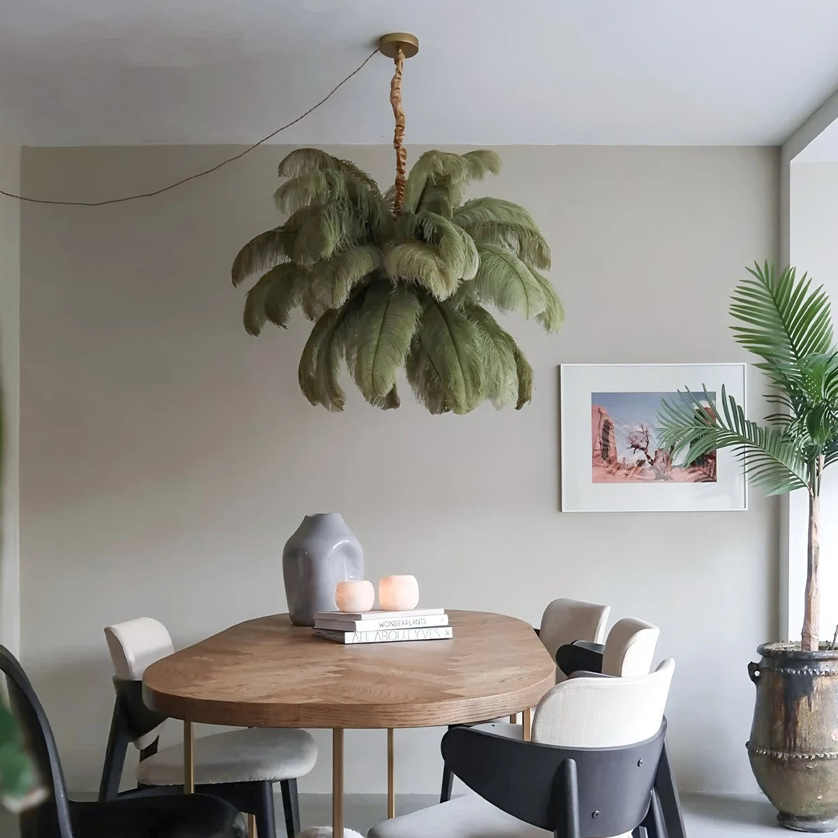 Antizer Ostrich Feather Chandelier Multiple Colors Available