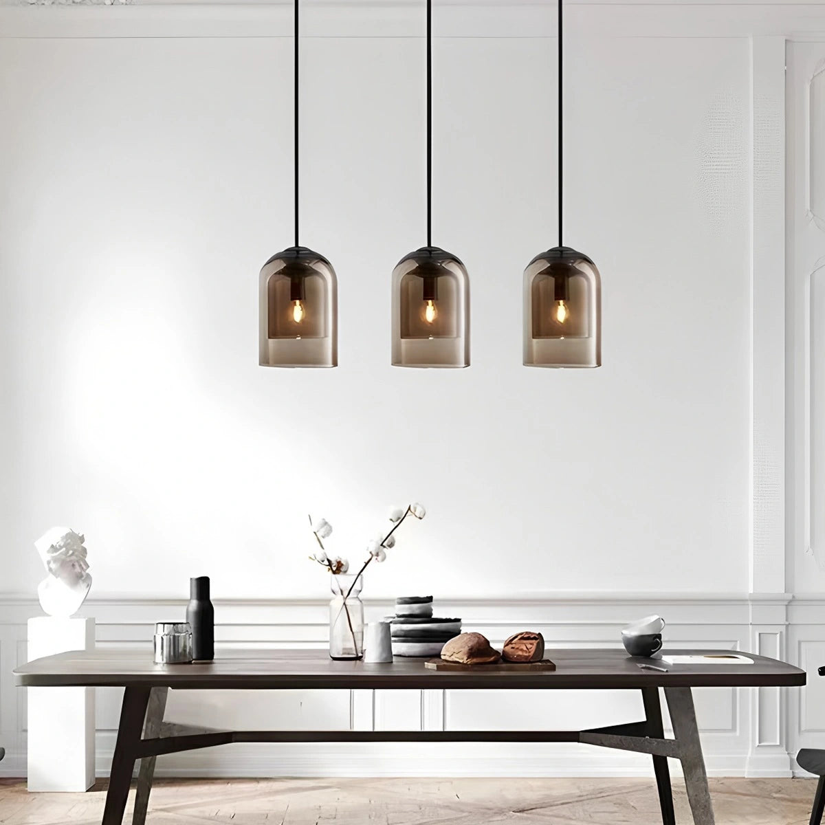 Antizer Otzara Double Glass Pendant Light for Dining Area