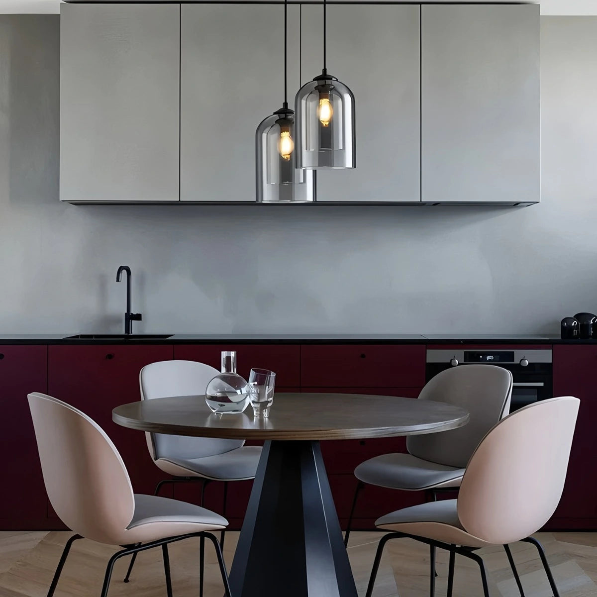 Antizer Otzara Double Glass Pendant Light for Dining Area
