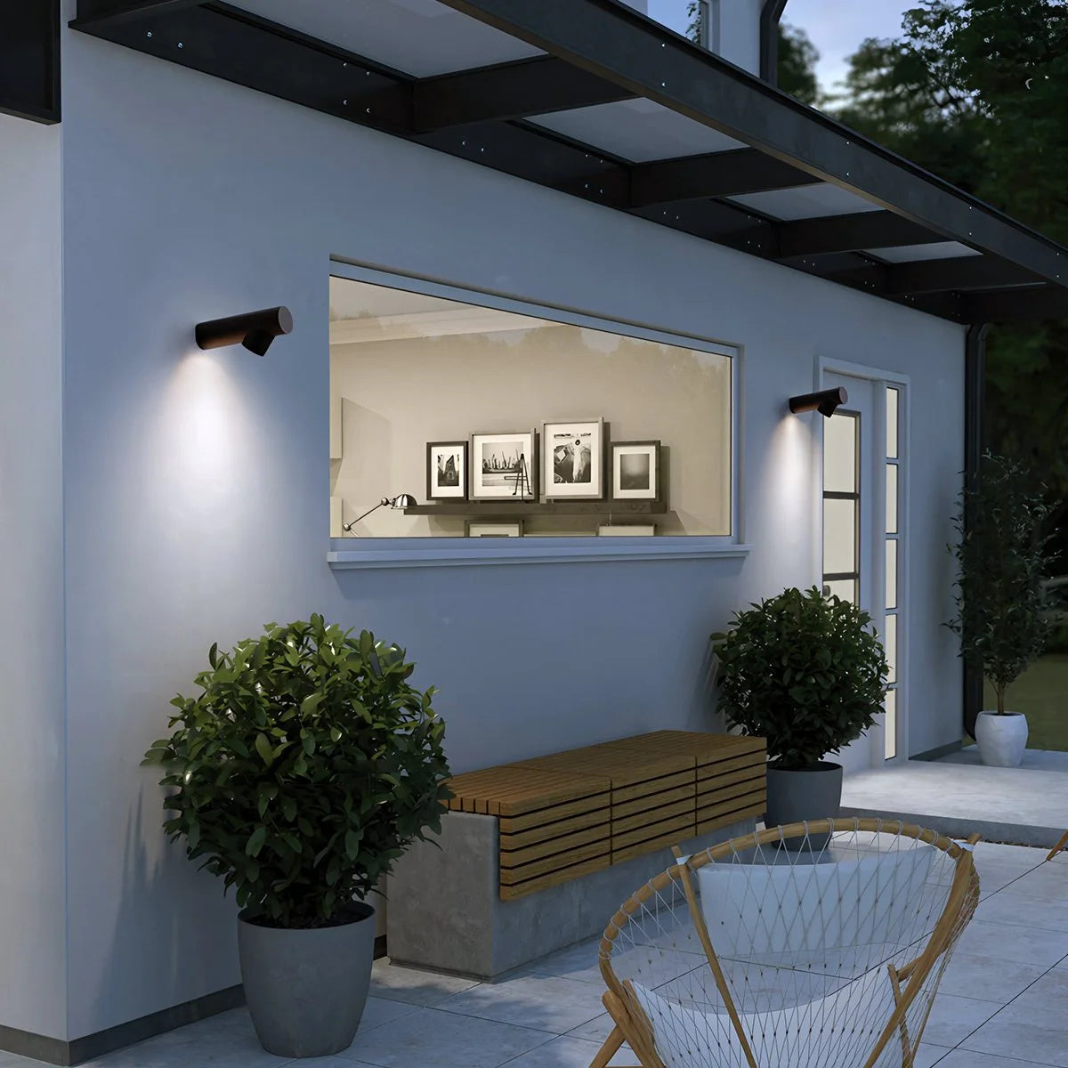 Antizer Outdoor Minimalist LED Bamboo Knot Shape Wall Light