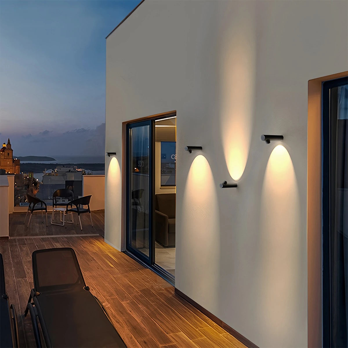 Antizer Outdoor Minimalist LED Bamboo Knot Shape Wall Light