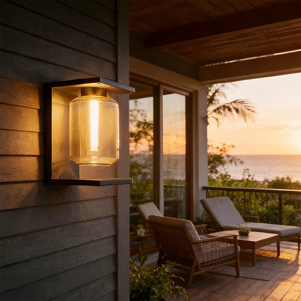 Antizer Outdoor Solar Waterproof Wall Lamp