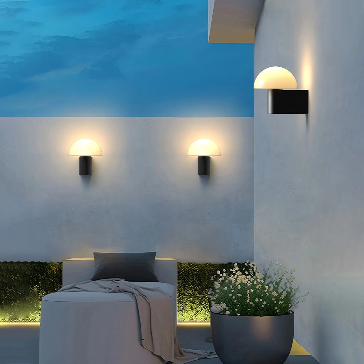 Antizer Outdoor Waterproof Mushroom Decorative Wall Lamp