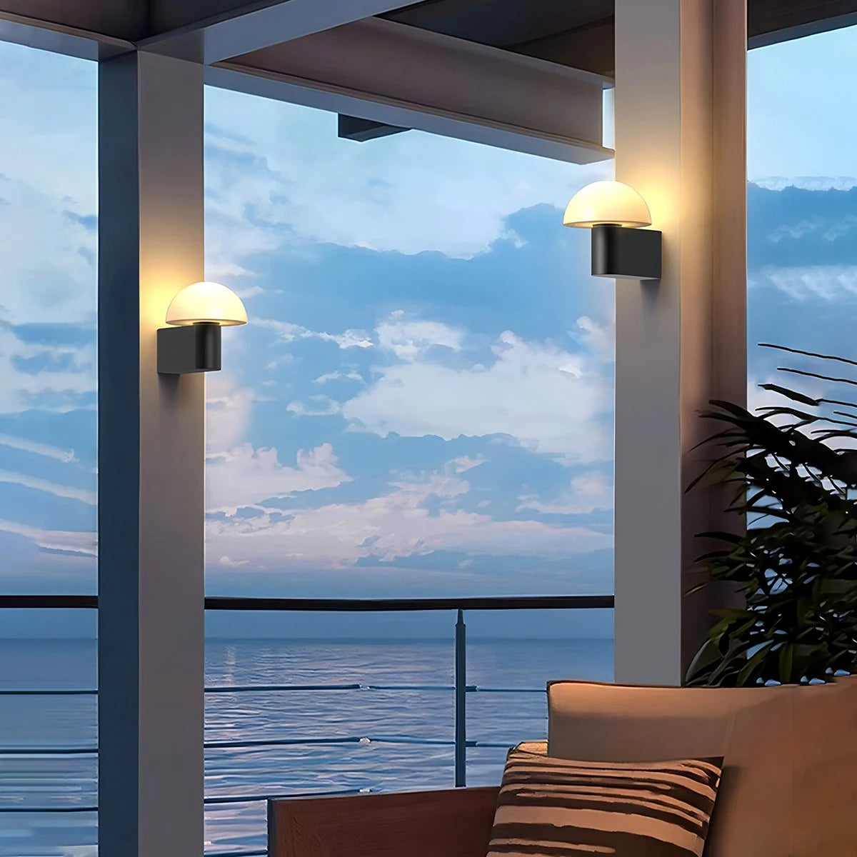 Antizer Outdoor Waterproof Mushroom Decorative Wall Lamp