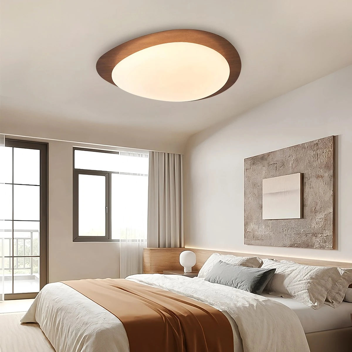 Antizer Pebble Wood Grain Color Ceiling Light