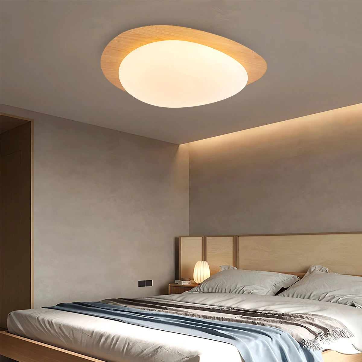 Antizer Pebble Wood Grain Color Ceiling Light