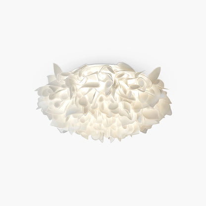 Antizer White Flower-Shaped Flush Mount Ceiling Light