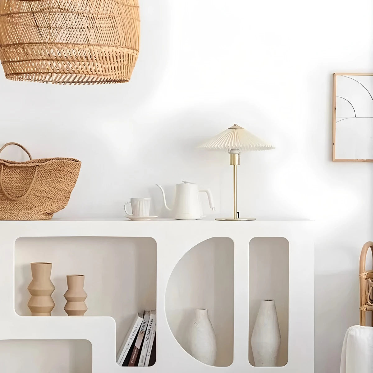 Antizer Perla Pleated Table Lamp for Bedroom