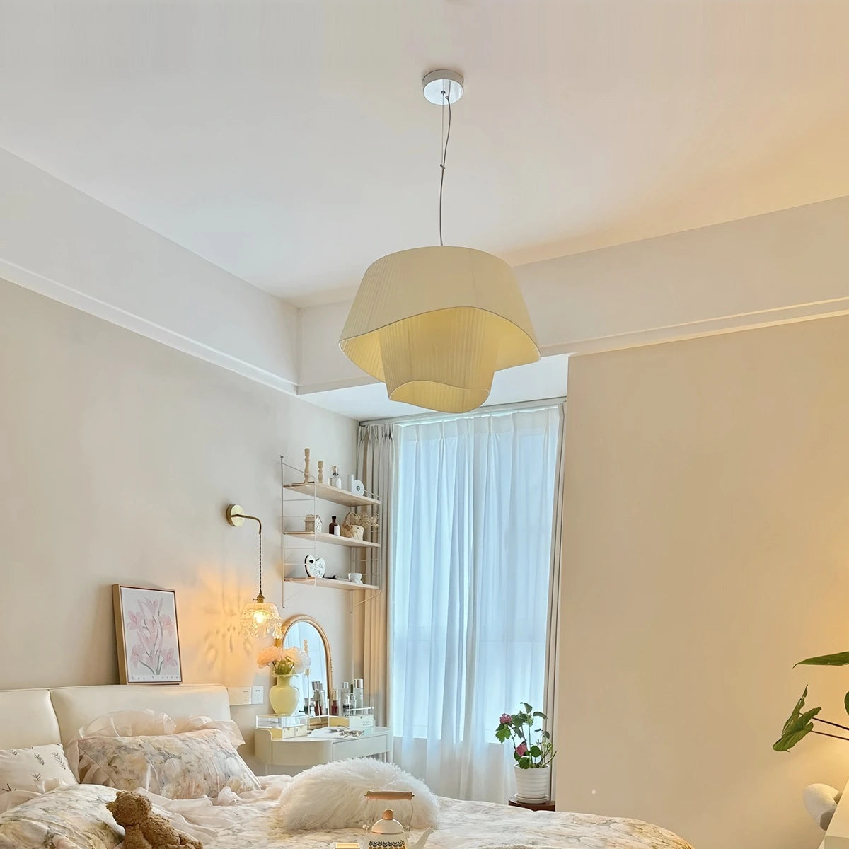 Antizer Pleated Fabric Drum Pendant Light for Modern Interiors