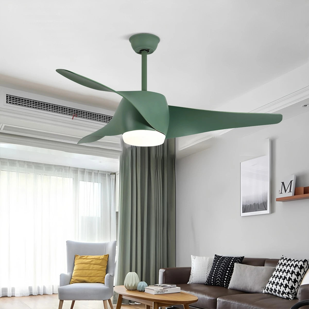 Antizer Propeller Ceiling Fan Lamp for Dining Room