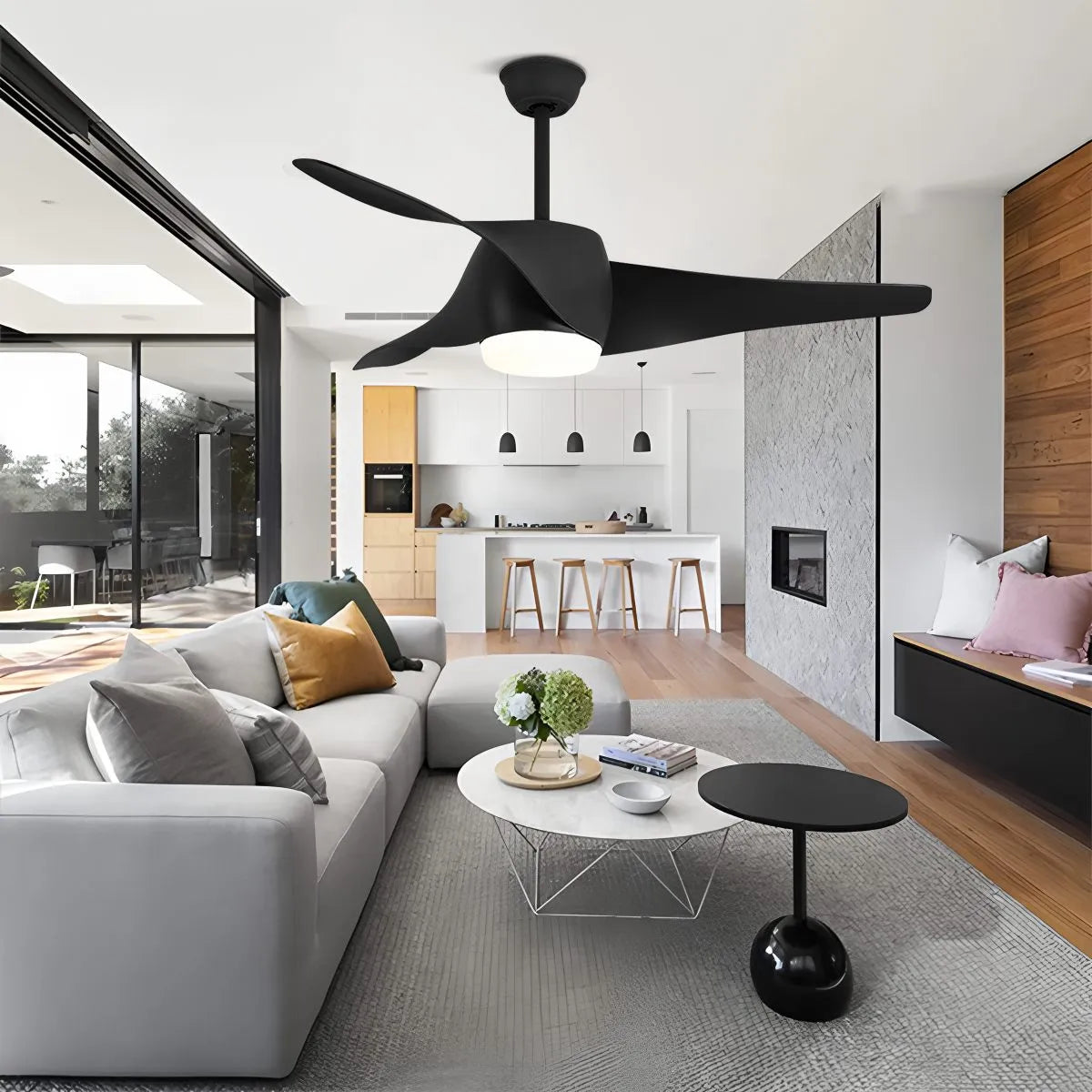 Antizer Propeller Ceiling Fan Lamp for Dining Room