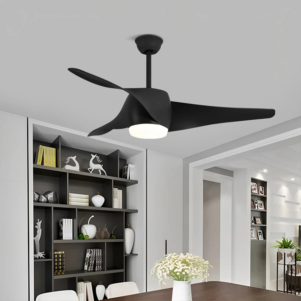 Antizer Propeller Ceiling Fan Lamp for Dining Room
