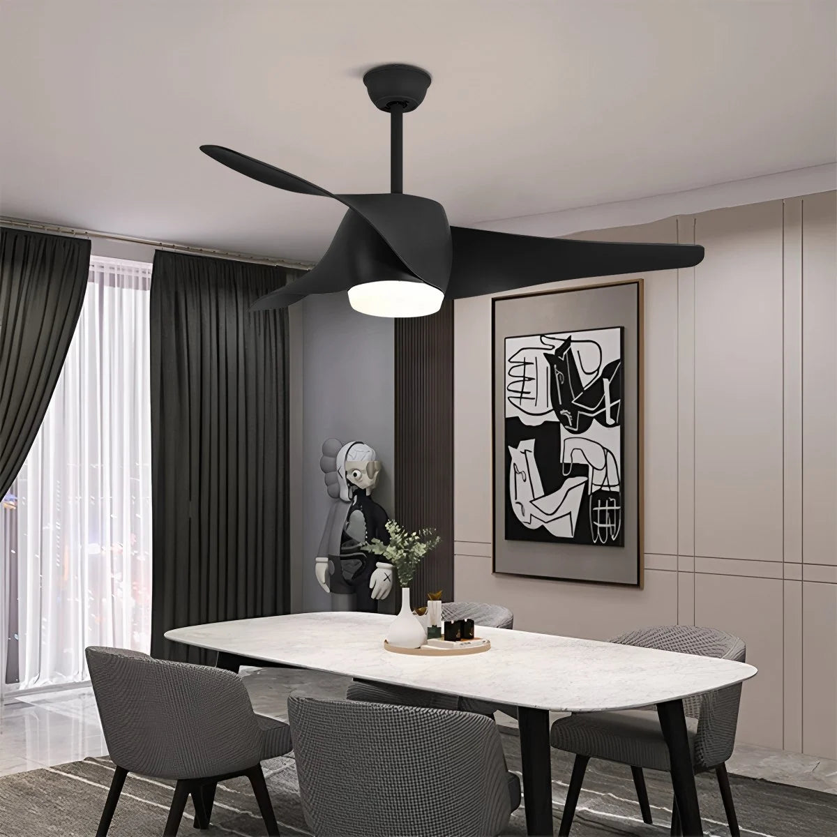 Antizer Propeller Ceiling Fan Lamp for Dining Room