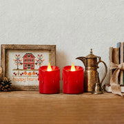 Antizer Red Drip Flameless Votive Candles 12 Pack × 36