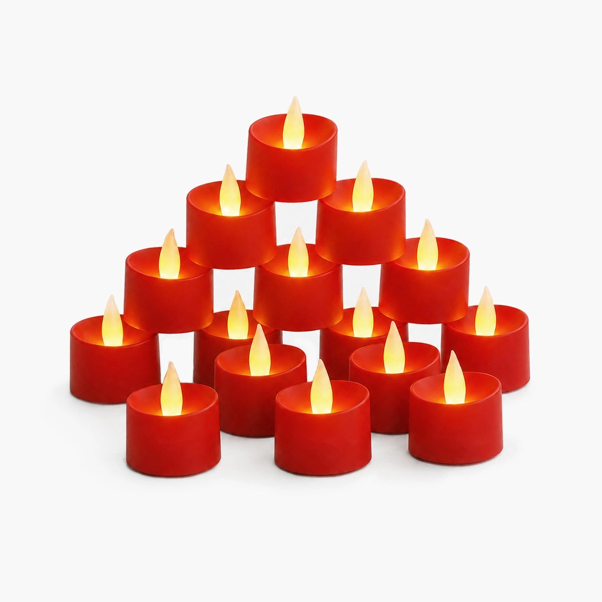 Antizer Red Realistic Flameless LED Tea Lights 100 Pack × 18