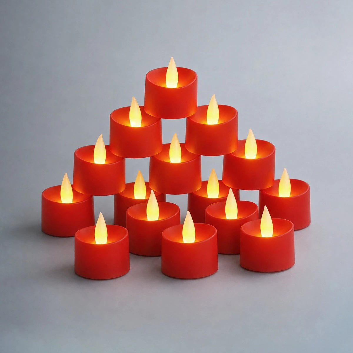 Antizer Red Realistic Flameless LED Tea Lights 100 Pack × 18
