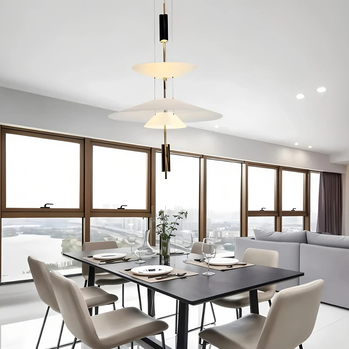 Antizer Layered Disc Pendant Light for Dining Room