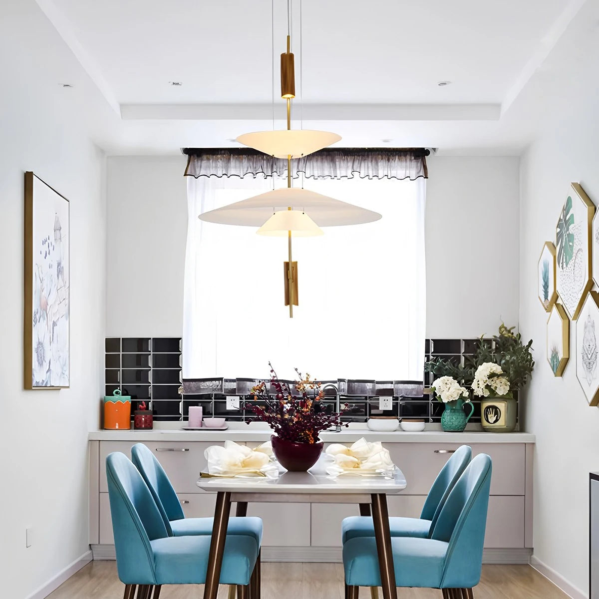 Antizer Layered Disc Pendant Light for Dining Room