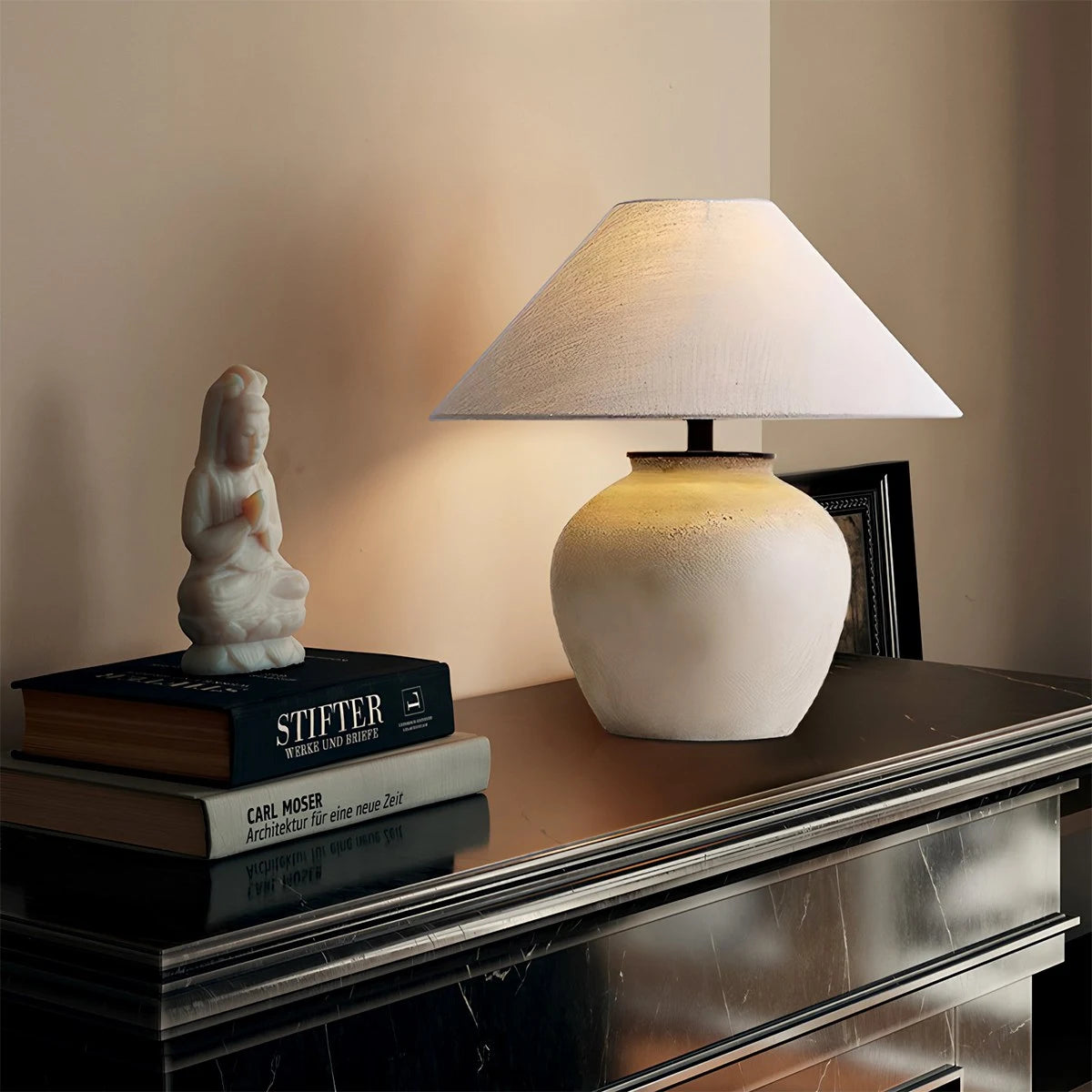 Antizer Retro Ceramic Jar Table Lamp