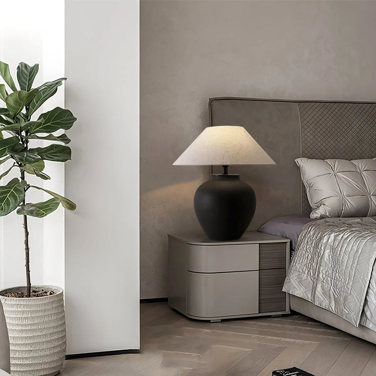 Antizer Retro Ceramic Jar Table Lamp