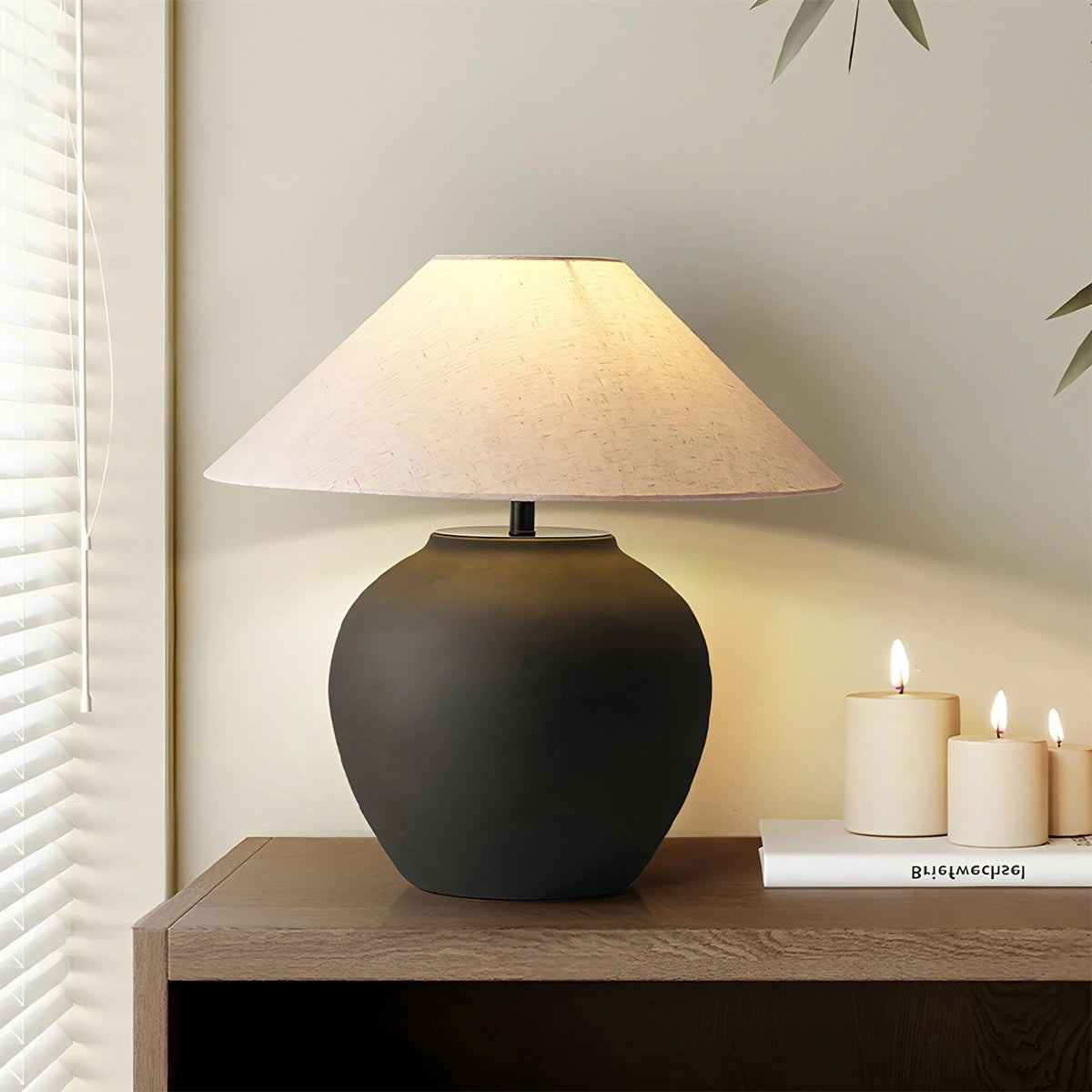 Antizer Retro Ceramic Jar Table Lamp