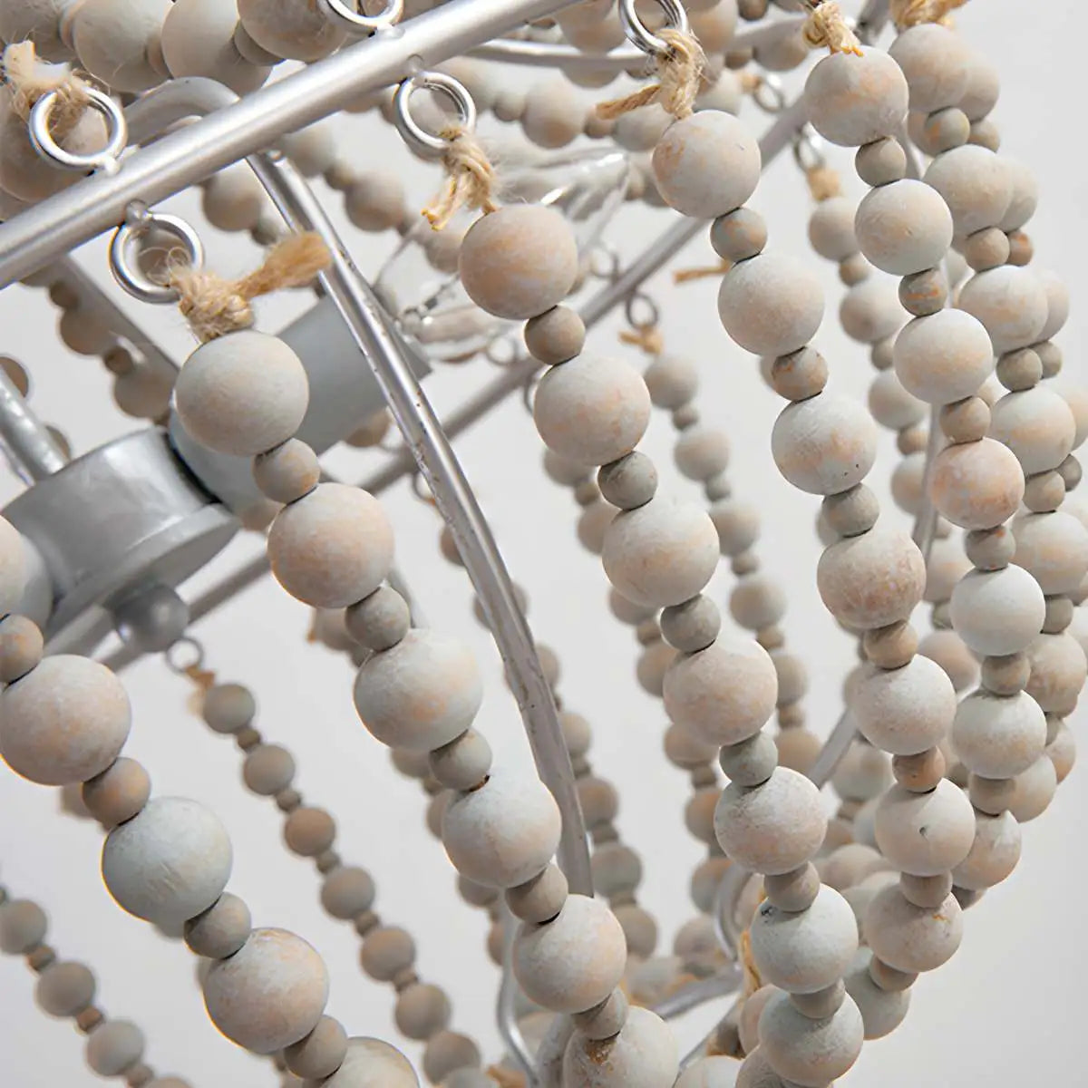 Antizer Retro Wooden Bead Chandelier