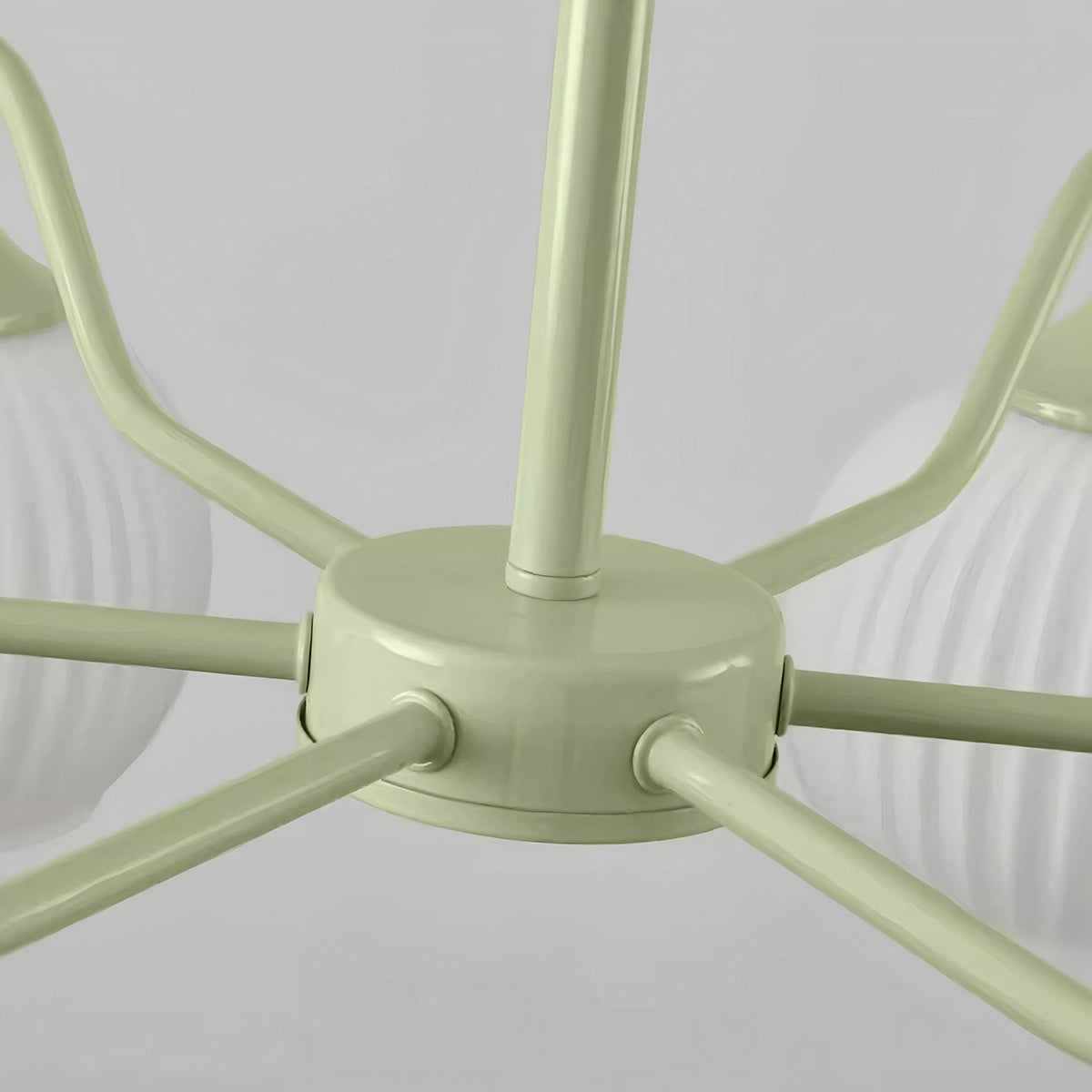 Antizer Ribbed Glass Matcha Chandelier