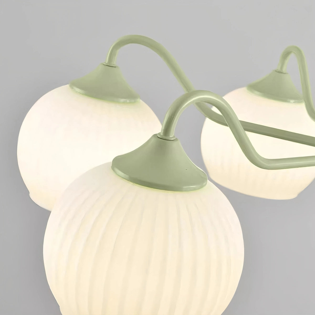 Antizer Ribbed Glass Matcha Chandelier