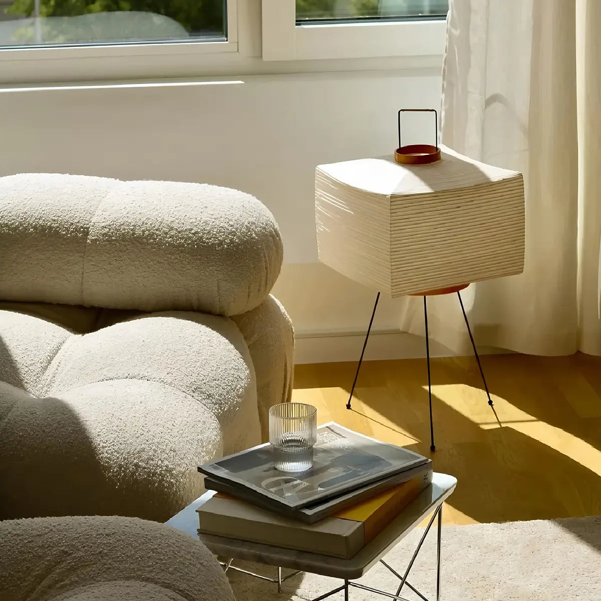 Antizer Rice Paper Art Floor & Table Lamp