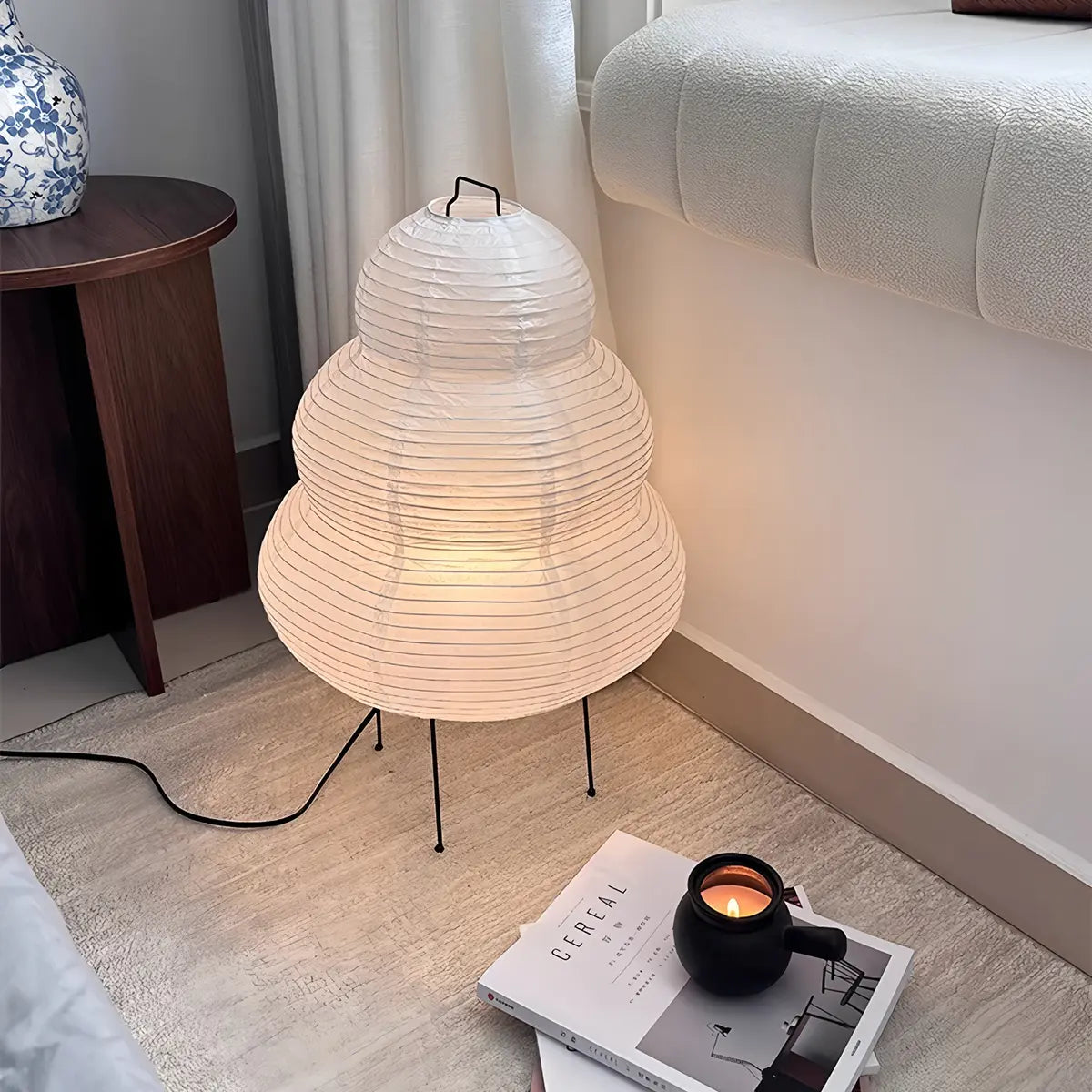 Antizer Rice Paper Art Floor & Table Lamp