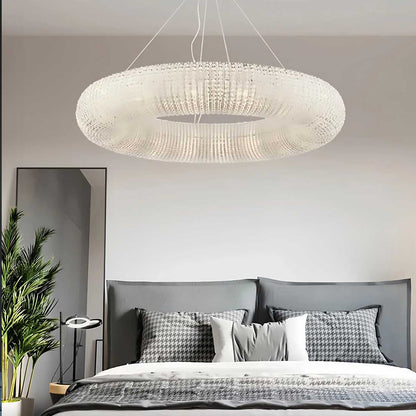 Antizer Riddle Round Crystal Led Ring Chandelier