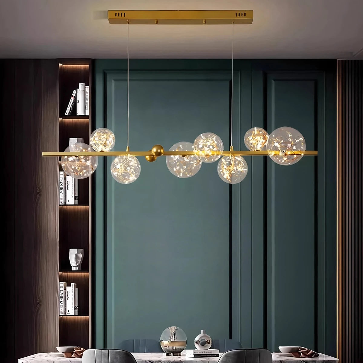 Antizer Robina Bubble Glass Chandelier for Living Room